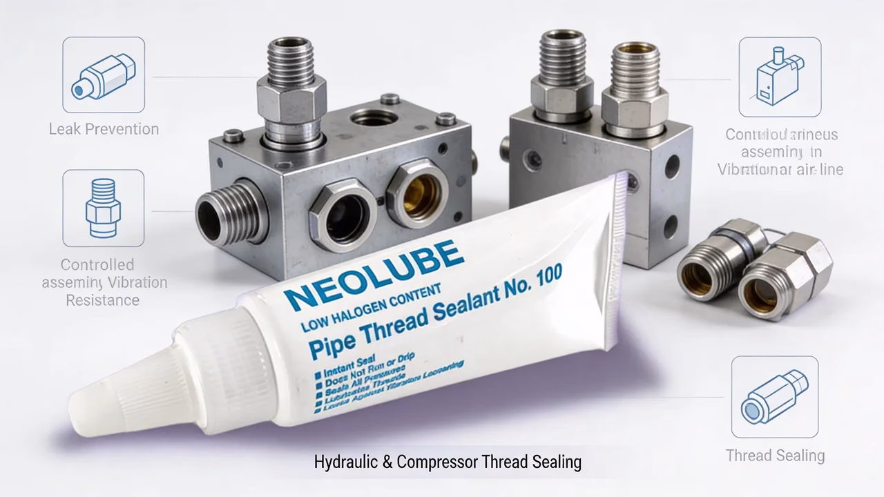 Thread Sealant for Hydraulic Fittings and Compressor Lines